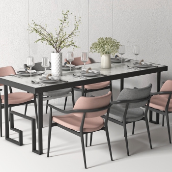 New Chinese Style Dining Table And Chairs-ID:908811097