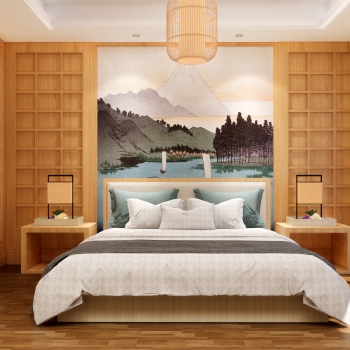 Japanese Style Bedroom-ID:665895949