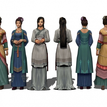 中式古装女性人物组合-ID:591207039