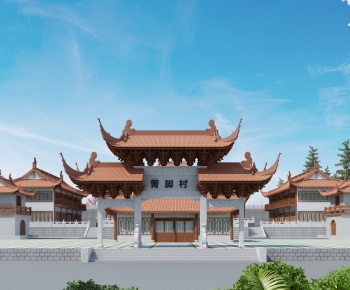 Chinese Style Ancient Architectural Buildings-ID:225337038