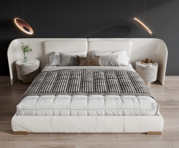 Modern Double Bed-ID:925709966