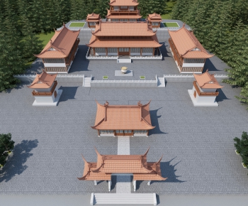Chinese Style Ancient Architectural Buildings-ID:523384099