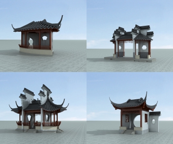 Chinese Style Ancient Architectural Buildings-ID:279863126