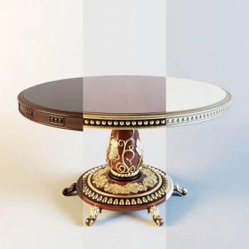 欧式圆形餐桌-ID:185230023