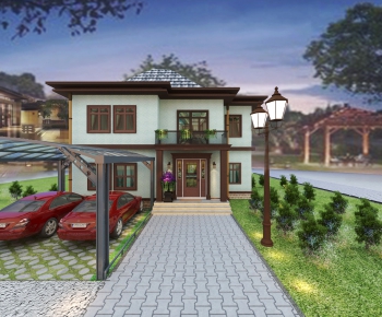 New Chinese Style Villa Appearance-ID:215948105