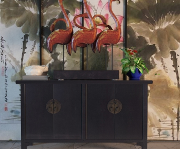New Chinese Style Side Cabinet/Entrance Cabinet-ID:775264023