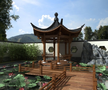 New Chinese Style Courtyard/landscape-ID:375701901