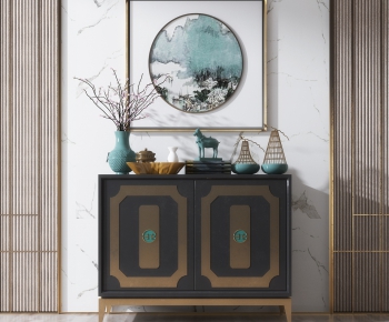 New Chinese Style Side Cabinet/Entrance Cabinet-ID:941299929