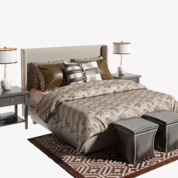 American Style Double Bed-ID:907461883