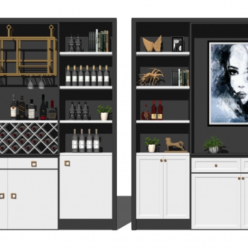 New Chinese Style Wine Cabinet-ID:824616914