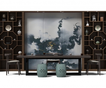 New Chinese Style Tea Tables And Chairs-ID:544547088