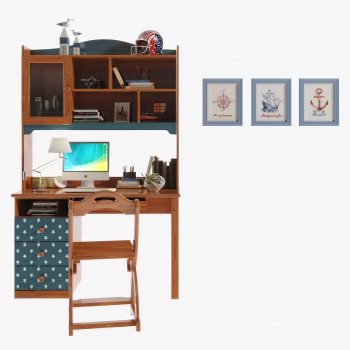 American Style Computer Desk And Chair-ID:710233935