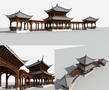 Chinese Style Ancient Architectural Buildings-ID:452279092