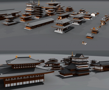 New Chinese Style Ancient Architectural Buildings-ID:482227097