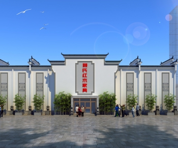 New Chinese Style Building Appearance-ID:171561007