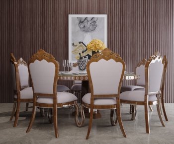 European Style Dining Table And Chairs-ID:153518925