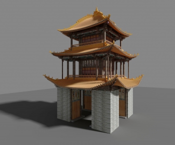 Chinese Style Ancient Architectural Buildings-ID:911223899