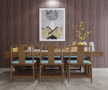 New Chinese Style Dining Table And Chairs-ID:776248937