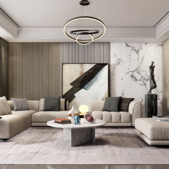 Modern A Living Room-ID:641654975