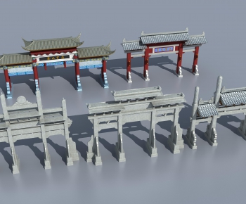 New Chinese Style Building Component-ID:391119008