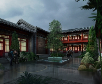 Chinese Style Ancient Architectural Buildings-ID:887229498