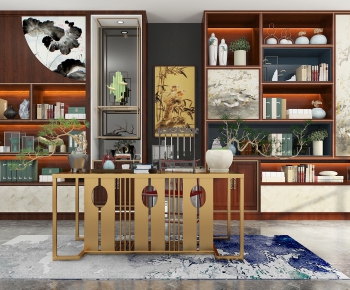 New Chinese Style Computer Desk And Chair-ID:181895023