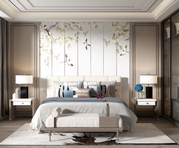 New Chinese Style Bedroom-ID:993099271