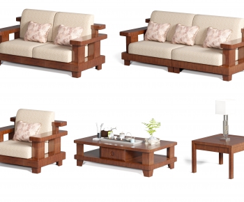New Chinese Style Sofa Combination-ID:728806028