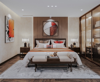 New Chinese Style Bedroom-ID:437587027