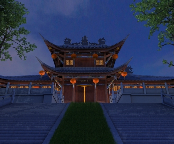 Chinese Style Ancient Architectural Buildings-ID:411240104