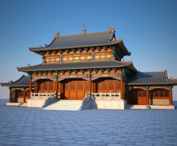 Chinese Style Ancient Architectural Buildings-ID:628096107