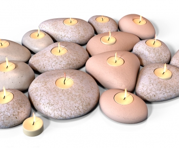 现代蜡烛石头装饰台灯-ID:841590887