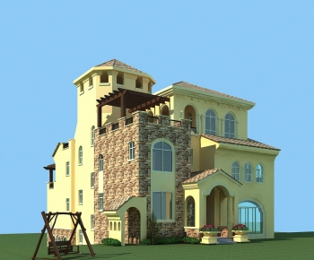 Mediterranean Style Villa Appearance-ID:209954027