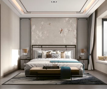 Modern New Chinese Style Bedroom-ID:575702913