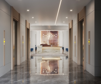 New Chinese Style Corridor Elevator Hall-ID:309573899