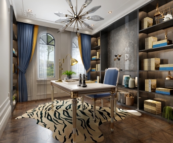 Simple European Style Study Space-ID:585866936