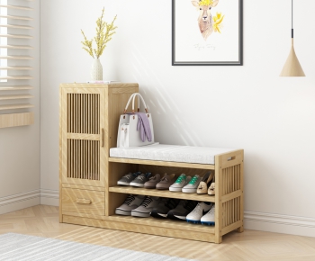 New Chinese Style Shoe Cabinet-ID:605528123