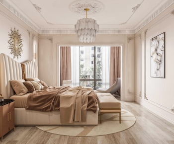 Simple European Style Bedroom-ID:424958948