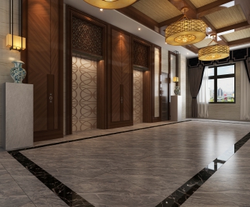 New Chinese Style Elevator Hall-ID:198950863