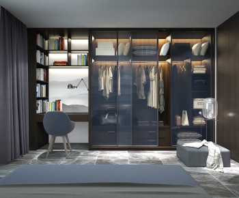 Modern Clothes Storage Area-ID:603703988