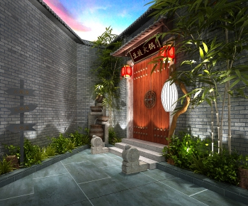 Chinese Style New Chinese Style Facade Element-ID:408180957