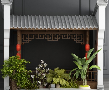 New Chinese Style Facade Element-ID:919989115