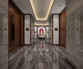 New Chinese Style Hallway-ID:190747028