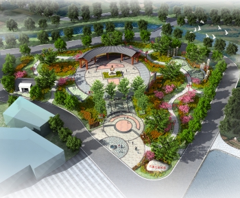 New Chinese Style Park Landscape-ID:719254023