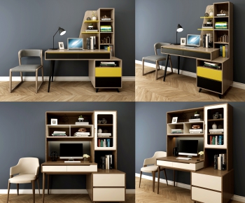 Nordic Style Computer Desk And Chair-ID:543690926
