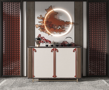 New Chinese Style Entrance Cabinet-ID:336154942