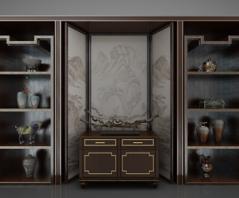 New Chinese Style Decorative Cabinet-ID:322145948
