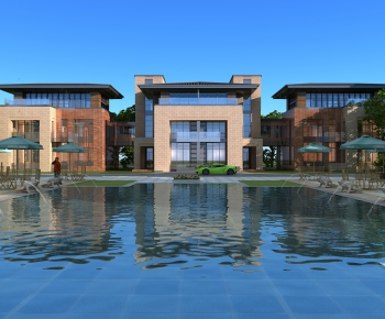 New Chinese Style Villa Appearance-ID:596008063