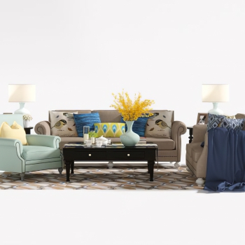 American Style Sofa Combination-ID:716187955