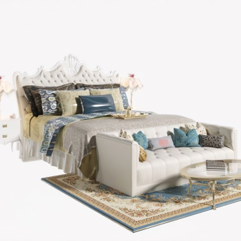 European Style Double Bed-ID:859703068